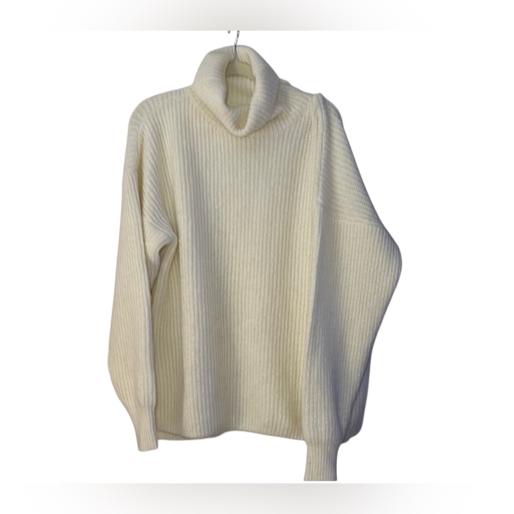 Double Zero Cream Cowl Neck Sweater Size L